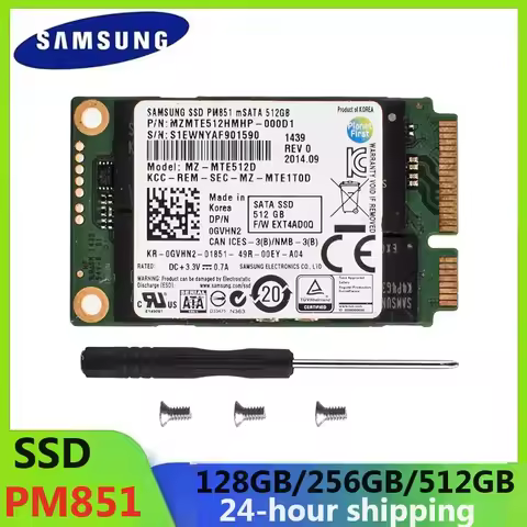 Samsung PM851 mSATA SSD Internal Solid State Drive 128GB 256GB 512GB Internal SSD 1.8inch Nvme SATAI