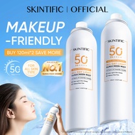 SKINTIFIC All Day Light Sunscreen Mist SPF50+ PA++++ Double Antioxidant Sunscreen Spray Physical UV 