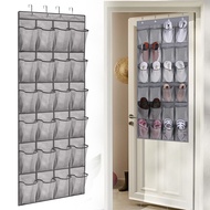 24 Grid Wall-mounted Sundries Shoe Organiser, Large Capacity Fabric Closet Bag Storage Rack Mesh Poc