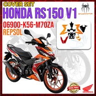 100% Original Honda RS150 V1 / RS150R / RS 150 Coverset Cover Set / Stripe Set Repsol 06900-K56-M70ZA / 86000-K56-M70ZA