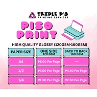 PISO PRINT - MATTE OR GLOSSY PAPER - DOCUMENT PRINTING / FLYERS / POSTERS / WORKBOOK