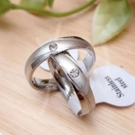 4s GROSIR SOLO || CINCIN TITANIUM SELENDANG WARNA SILVER DOVE / CINCIN TUNANGAN / CINCIN ANNIVESARY 