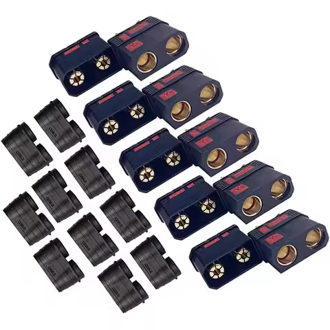 5pair QS8-S Heavy Duty Battery Connector Anti-Spark Gold Connector Large Power Plug for RC Plant Pro