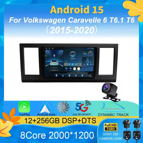 Android 15 For Volkswagen Caravelle 6 T6.1 T6 2015 - 2020 Car Radio Multimedia Video Player Navigati