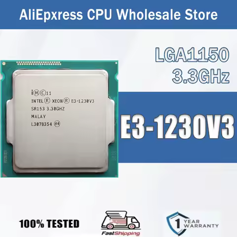 Intel Xeon E3-1230V3 3.3GHz Quad-Core 80W E3 1230V3 Computer CPU Processor Server E3 1230 V3 Package