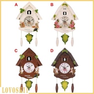 [Lovoski1] Classical Cuckoo Wall Clock Arabic Numerical 3D Ornaments Alarm Pendulum