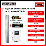 PAM AIR SOLAR 3SS4.5-110-144-1100A/D 3"AC/DC SS IMPELLER SOLAR PUMP
