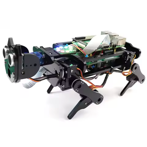 Freenove Robot Dog Kit for Raspberry Pi 5 4 B 3 B+ Zero 2 W, Walking, Self Balancing, Face Recogniti