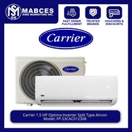 Carrier 1.5Hp Optima Inverter Split Type Aircon Fp-53Cac012308 3