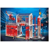 &lt;德國製玩具&gt;摩比人 火災報警器 行動消防局 直升機 有聲音 playmobil ( LEGO 最大競爭對手)