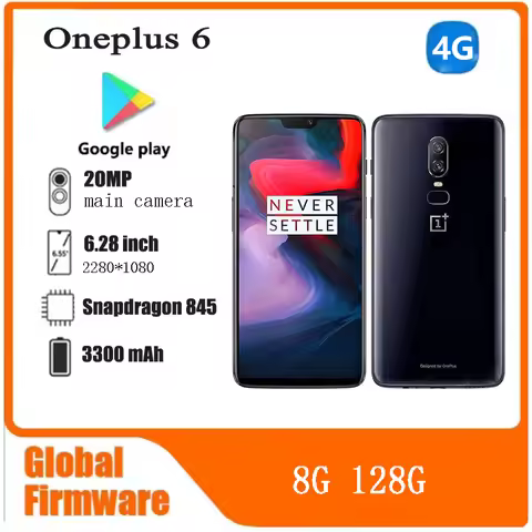 Oppo Oneplus 6 4G 8G 128G SmartPhone CPU Qualcomm Snapdragon 845 Battery capacity 3300mAh 20MP Camer