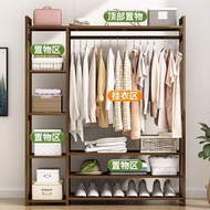 防潮實木衣櫃 wardrobe衣架 衣櫃 楠竹材質收納架落地置物架