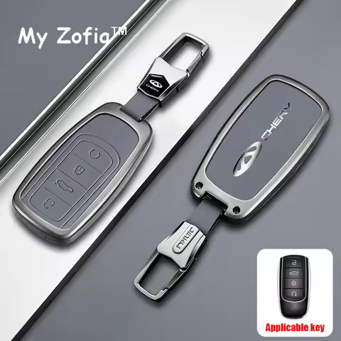 For Chery Omoda C5 5 fx 7 Tiggo 8 PLUS 8 Pro 7 Pro Arrizo 8 5 PLUS Car Zinc Alloy Leather Key Case C