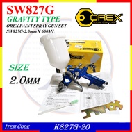 K827G-20 (SW827G-2.0mm X 600ML) OREX PAINT SPRAY GUN SET - GRAVITY TYPE O01-02-K827G-2.0