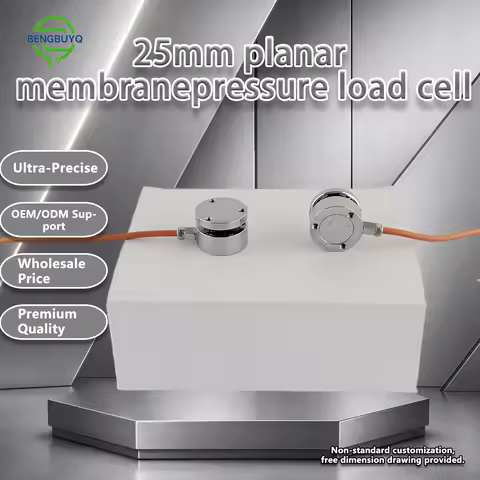 Sensor Flat Force Miniature Compression Load Cell 20kg-2000kg Capacity 25mm Flat Force Sensor with 3