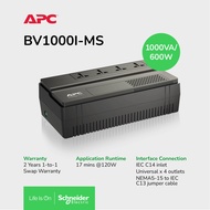 APC EASY-UPS BV 1000VA / 600W Uninterruptible Power Supply (UPS) 4 Universal Outlet 230V AC BV1000I-MS
