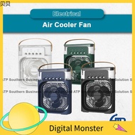 Handheld fan ★Air Cooler Fan Mini USB Portable Aircond Fan With 5 Sprays 7 Color Night Light Air Humidifier Keep Body Cool☉