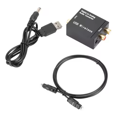 192KHz Toslink Coaxial Signal To RCA R/L Digital To Analog Audio Converter Audio Decoder SPDIF DAC A
