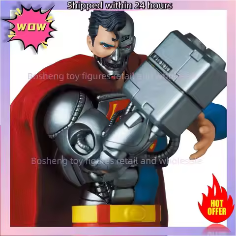 Original MAFEX 164 CYBORG SUPERMAN RETURN OF SUPERMAN In Stock Anime Collection Figures Model Toys