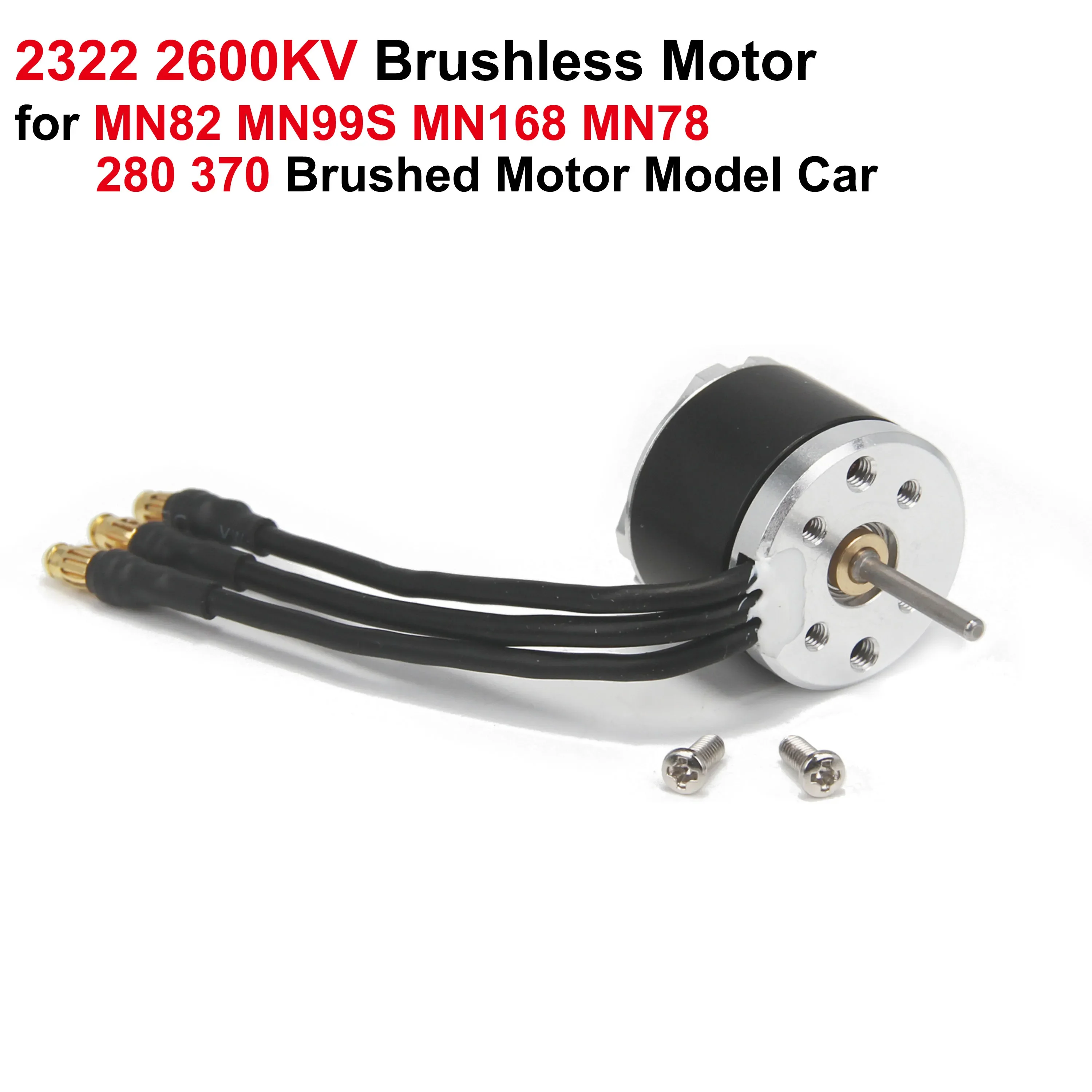 280 370 Brushed Upgrade Part 2322 2600KV Outrunner Brushless Motor AM32 45A ESC for 1/12 RC Car Craw