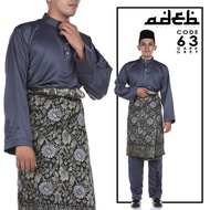 BAJU MELAYU TRADISI DARK GREY