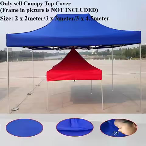 3X3m/3x4.5m Replacement Four-Corner Tent Cloth Canopy Top Cover Foldable Rainproof Pavilion Replace 
