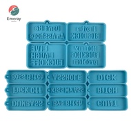 EMERAY 2Pcs Resin Mold, Silicone Molds Swear Words Keychain, Bad Words Cuss Words Women