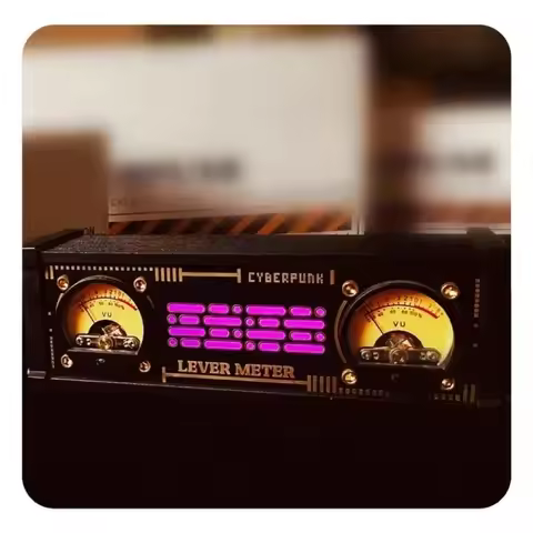 Level Pickup Meter Pickup Light RGB Light Level Sound Controller VU Meter Head Ornament with Backlig