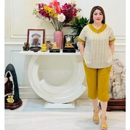 J-11 FASHION *136 7/ 8 Ponggol Set Premium Twill Material with Button Combination, JUMBO Size*