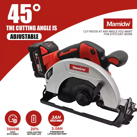 4000W Brushless Electric Circular Saw 7Inch Cordless Rechargeable Portable Cutting Wood Power Tool F
