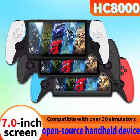 Coopreme New PSP 7 Inch Portable Game Console HC8000 Retro Handheld Game Console 64G For Gift