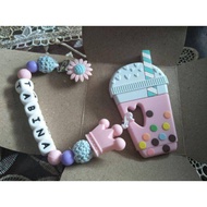 Pacifier Strap / custom Name Child teether Strap