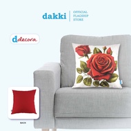 Dakki 18"x18" Rose Red Throw Pillow