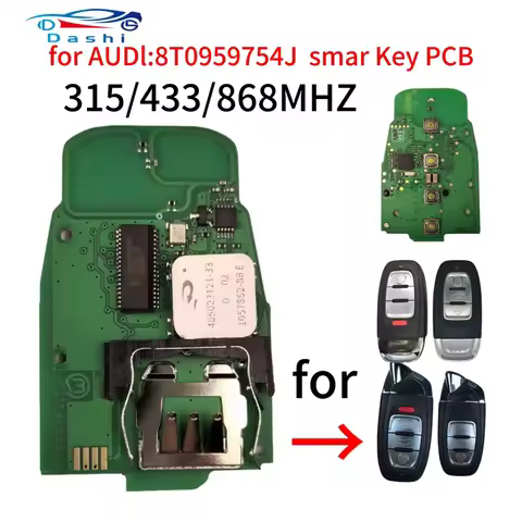da shi 315/433/868Mhz pcf7945AC Chip Smart Remote Car Key Fob For Audi A4 A5 A6L A7 A8 Q5 Keyless Go