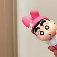 Crayon Shin-chan Merchandise Figurine Rabbit Kuromi Shin-chan Doll Trendy Desktop Decoration Ornamen