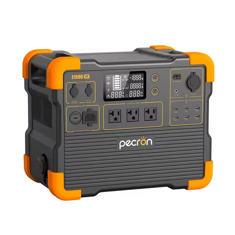 Pecron E1500LFP 2200W 1536Wh Portable Power Station LiFePO4 Battery Solar Generator Expandable for H