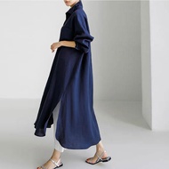 2023กระโปรงยาวผ่าข้างสำหรับผู้หญิงสีทึบใหม่ล่าสุดสำหรับฤดูใบไม้ผลิและฤดูใบไม้ร่วง Zebina Euphoria Em