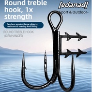 EDANAD 5pcs Baitholder Hook, High Carbon Steel 3/0#-6# Size Spinpoler Treble Hook, Fishhook Black Ni