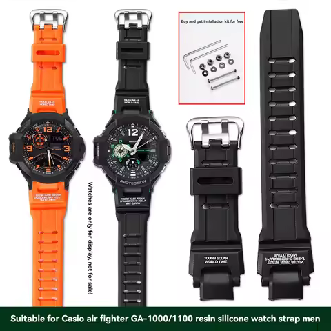 ga-1000 black red silicone Strap for Casio G-SHOCK GA-1000/1100/GW-A1000/4000/G-1400 TPU Sport Water