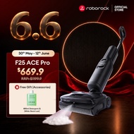 【New】Roborock F25 ACE Pro 25000Pa Wet & Dry Cordless Vacuum | Zero Hair Tangle | Steam & Hot Water M