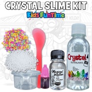 CRYSTAL SLIME KIT SET - DIY CLEAR SLIME WITH 2 STEP ONLY - MALAYSIA READY STOK - slimebykaklyn