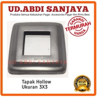 Tapak Besi Uk. 3x3 Ring Hollow Plat Besi Ornamen pagar