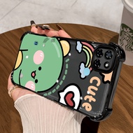 Casing HP For Realme C21Y Realme C25Y C21 C15 Case Protective Casing Dinosaur Couple Silicone Softca