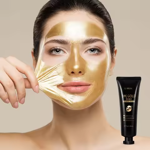 LAIKOU 50/80g 24K Gold Foil Snail Peel Mask Deep Cleansing Remove Blackheads Firming Skin Oil-Contro