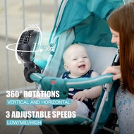 Amgras Baby Stroller Fan with Ultra-Quiet Operation for Peaceful Outings