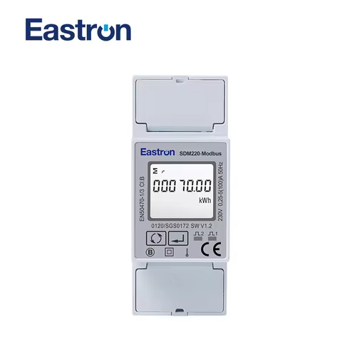 SDM220Modbus-V9811S, 0,25~5(100)A 220V/230V 50Hz/60Hz, Single Phase KWH Watt Hour Power Energy Meter