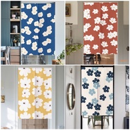 Ins Flower Room Door Curtain for Kitchen 180cm Long Kitchen Door Curtain Velcro Short Doorway Curtain for Toilet Japanese Style Door Curtain
