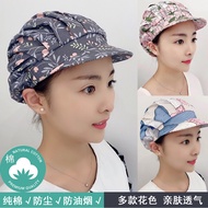topi topi pantai Korean Version Chef Hat Pure Cotton Kitchen Hat Women Household Cooking Fume-Proof 