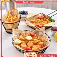 Fries Basket French Fries Holder Stainless Steel Frying Food Basket Storage Kitchen Container