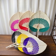 Multi-colored decorative leaf fans, cool fans, traditional Vietnamese style decor